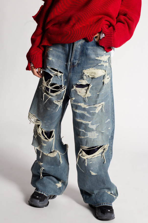 W Rhea 3 4 Leggings | Faded jeans Balenciaga